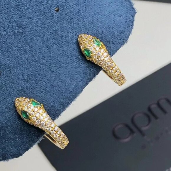 APM Monaco Kaa Circle Earrings - Gold - Picture 5 of 6
